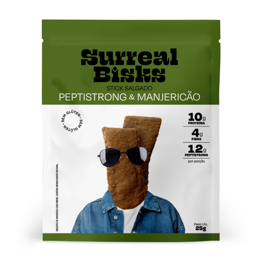 Surreal Bisks Stick Salgado de PeptiStrong e Manjericão