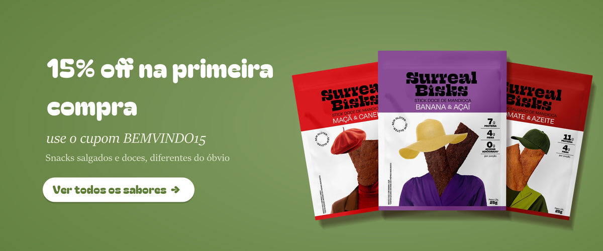 15% off na primeira compra com o cupom BEMVINDO15