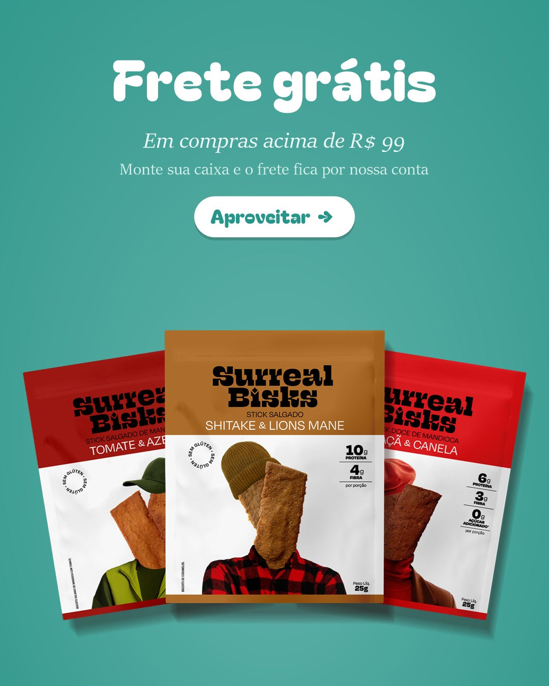 Frete grátis em compras acima de R$ 99